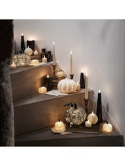 Lights4fun Brown TruGlow® Cone LED Pillar Candle Trio - Image 3 of 3