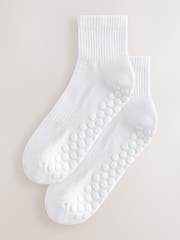 White Pilates Gripper Socks 2 Pack - Image 1 of 4