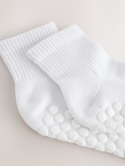 White Pilates Gripper Socks 2 Pack - Image 3 of 4