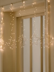 Silver Draping Stars Cluster Curtain Lights - Image 2 of 4