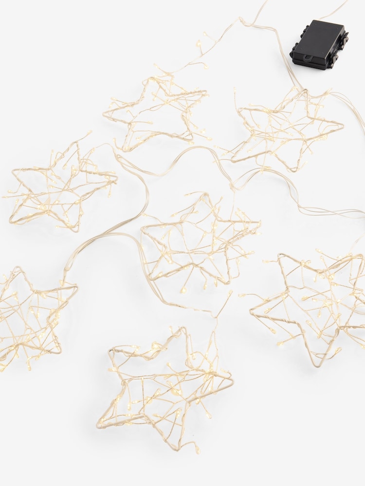 Silver Draping Stars Cluster Curtain Lights - Image 4 of 4