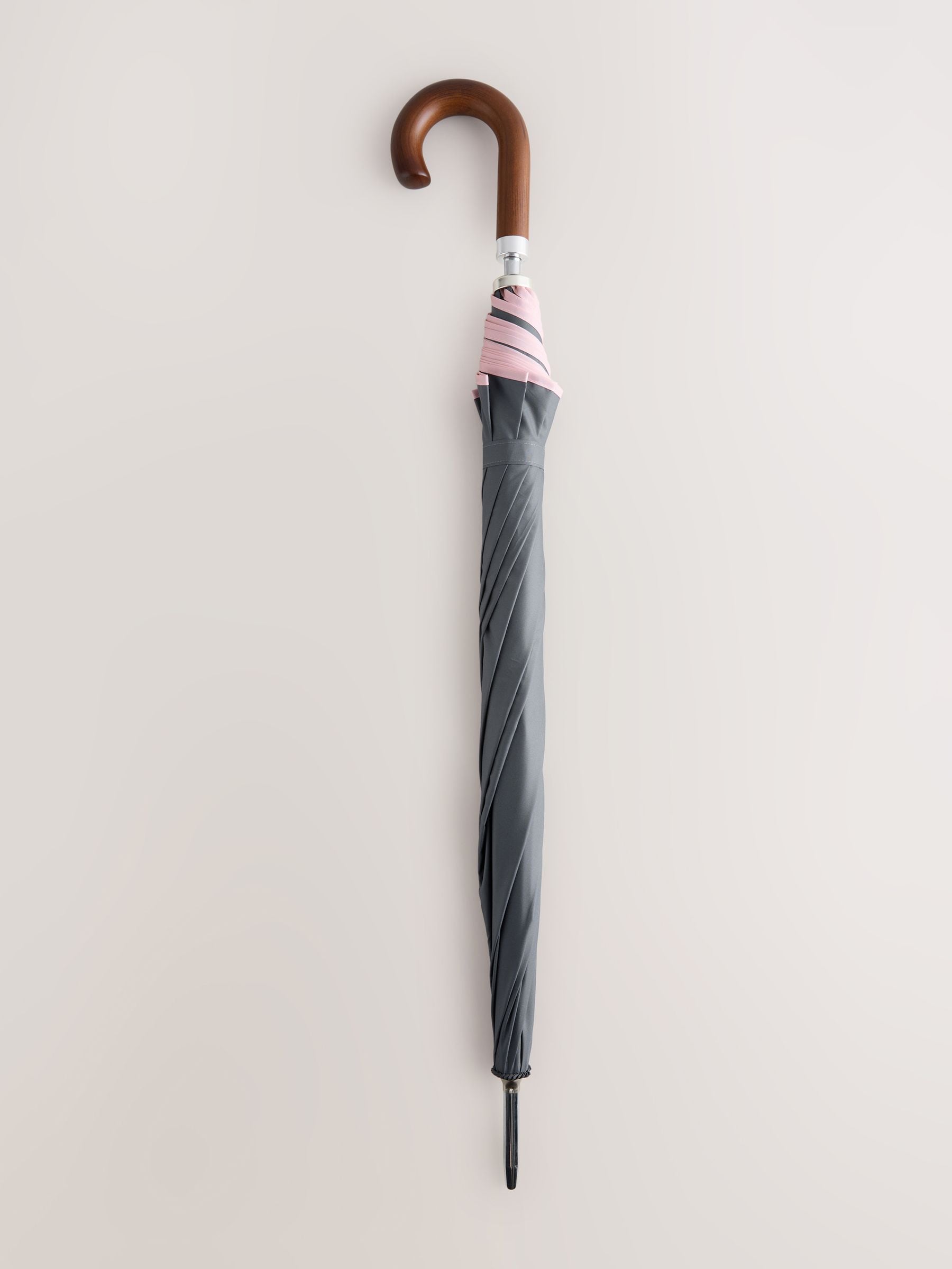 Buy Grey/Pink Large Umbrella from the Next UK online shop