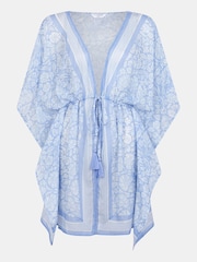 Accessorize Blue Floral Print Mini Kaftan - Image 1 of 1