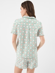 Accessorize Heart Print Ruffle Shorts Pyjama Set - Image 2 of 4