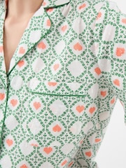 Accessorize Heart Print Ruffle Shorts Pyjama Set - Image 3 of 4