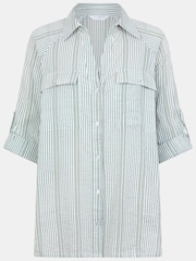 Accessorize Green Stripe Cotton Shirt - Image 1 of 1