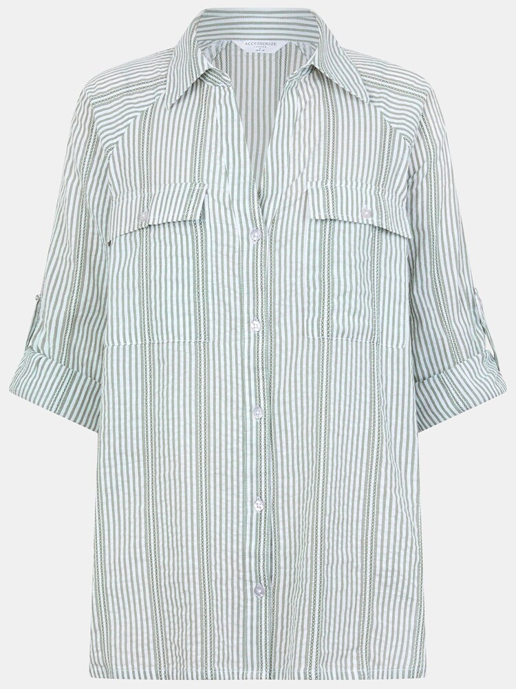 Accessorize Stripe Cotton Shirt - תמונה 1 מתוך 1 Accessorize Stripe Cotton Shirt - תמונה 1 מתוך 1