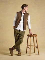 Joules Brown Hillside Zip Up Gilet - Image 3 of 9