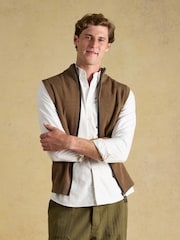 Joules Brown Hillside Zip Up Gilet - Image 4 of 9