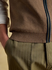 Joules Brown Hillside Zip Up Gilet - Image 8 of 9