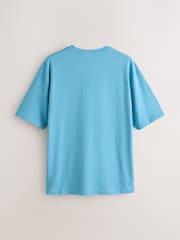 Black/Ecru/Blue Relaxed Fit Graphic Print T-Shirts 3 Pack - Image 4 of 9