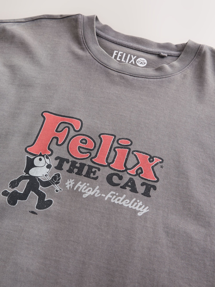 Grey Felix The Cat Long Sleeve Graphic T-Shirt - Image 9 of 9