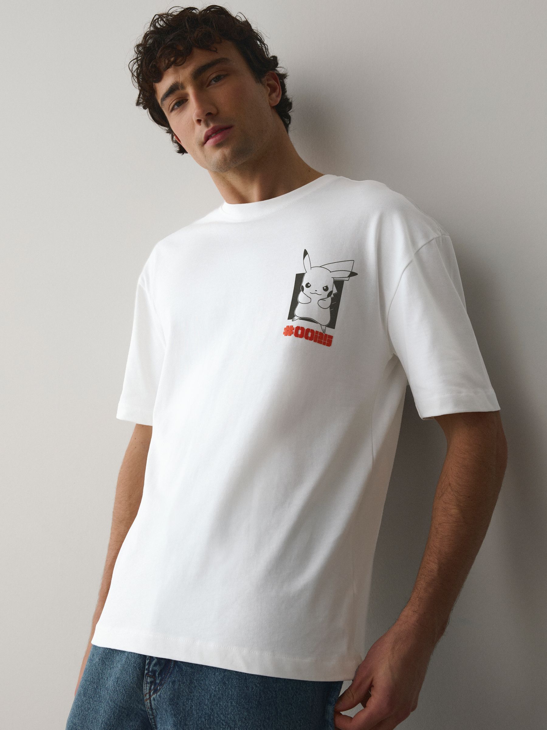 Buy White Relaxed Fit Japanese Pokemon T-Shirt from Next USA