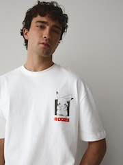 White Relaxed Fit Japanese Pokemon T-Shirt - Image 5 of 9