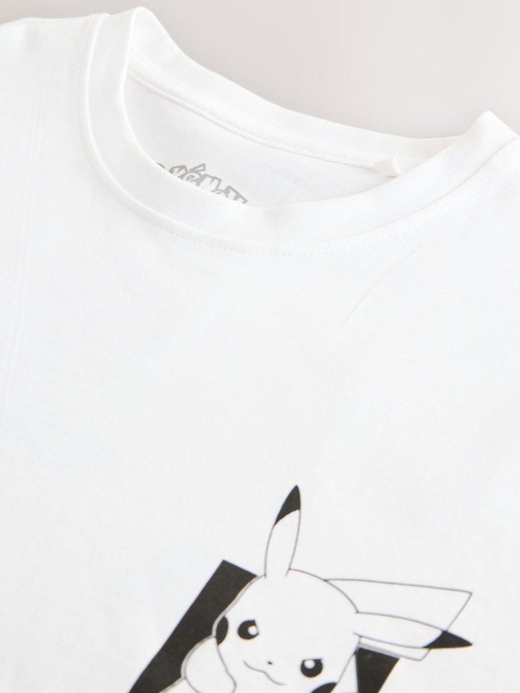White Relaxed Fit Japanese Pokemon T-Shirt - Image 9 of 9