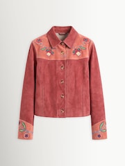 Rixo Folk Bloom Appliqué Brown Karmen Jacket - Image 1 of 1