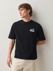 Navy Blue Heavyweight Pink Panther Graphic Navy Relaxed Fit T-Shirt - Image 2 of 9