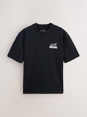 Navy Blue Heavyweight Pink Panther Graphic Navy Relaxed Fit T-Shirt - Image 6 of 9
