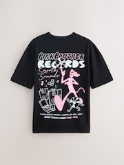 Navy Blue Heavyweight Pink Panther Graphic Navy Relaxed Fit T-Shirt - Image 7 of 9