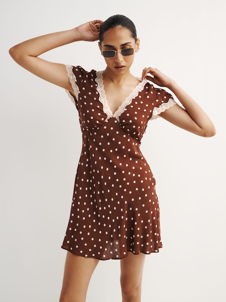 rixo brown polka dot dress Buy Layla Cely from Next USA Color:As Photo( Black)