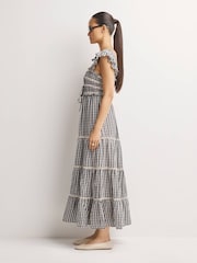 Rixo Beth Check Black Chandra Dress - Image 2 of 5