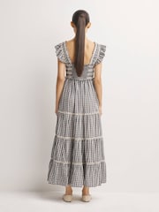 Rixo Beth Check Black Chandra Dress - Image 4 of 5