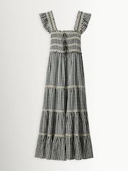 Rixo Beth Check Black Chandra Dress - Image 5 of 5