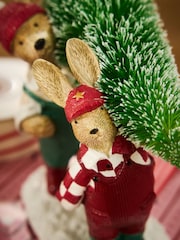 Red/Green Bertie Bear and Rosie Rabbit Christmas Ornament - Image 2 of 3