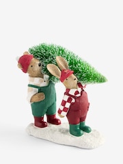 Red/Green Bertie Bear and Rosie Rabbit Christmas Ornament - Image 3 of 3