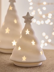Set of 3 White Light Up Christmas Tree Ornaments - Image 3 of 4