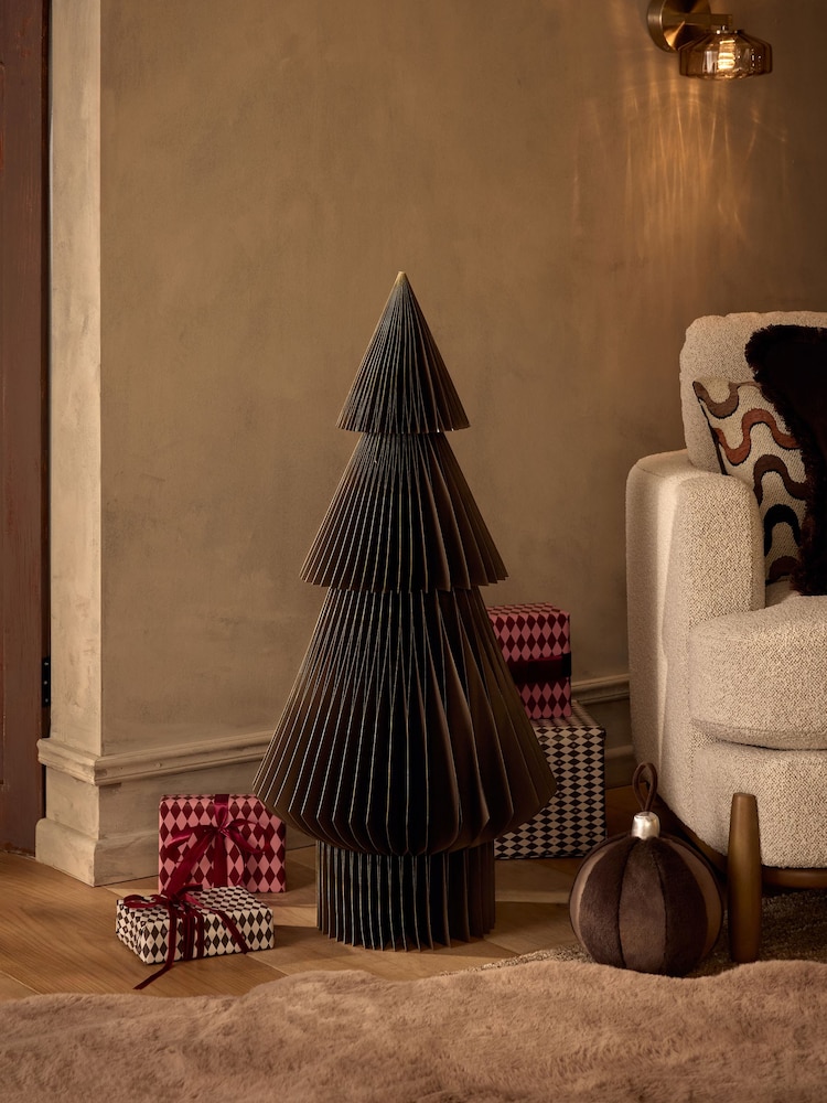 Brown Paper Christmas Tree - Image 1 of 3 Brown Paper Christmas Tree - Image 1 of 3