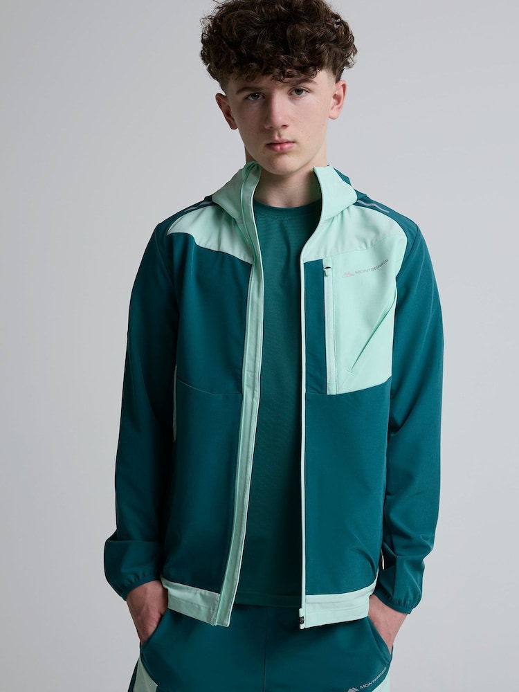 Monterrain Green Deflect 2.0 Woven Zip-Through Hoodie - Image 1 of 5
