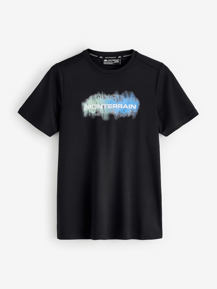 Monterrain Black Junior Hyperterrain Polyester T-Shirt - Image 1 of 1