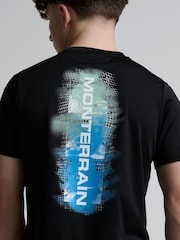 Monterrain Black Junior Hyperterrain Polyester T-Shirt - Image 3 of 6