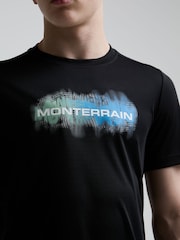Monterrain Black Junior Hyperterrain Polyester T-Shirt - Image 5 of 6
