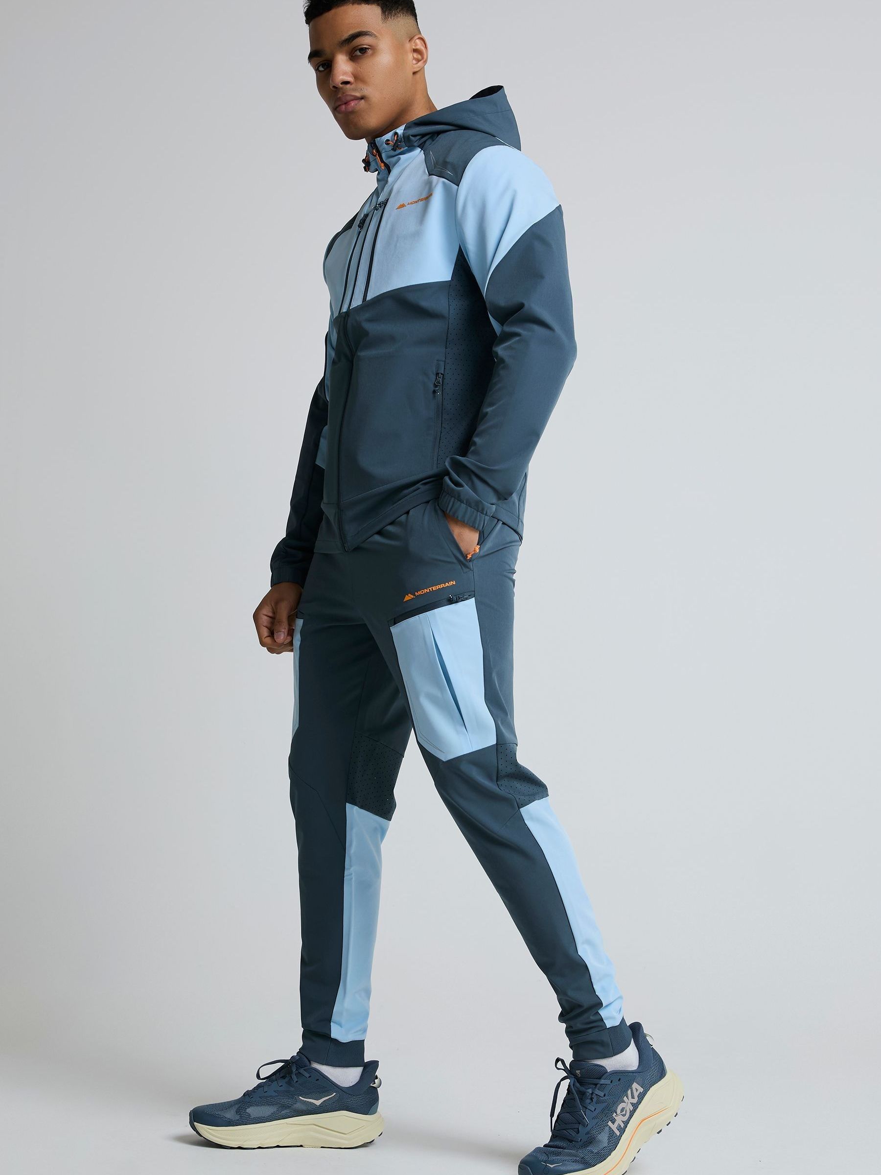 Buy Monterrain Grey Orbit Woven Running Joggers from Next USA