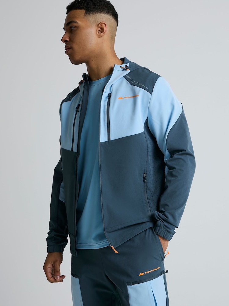 Monterrain Grey Orbit Woven Running Hoodie - Image 1 of 5