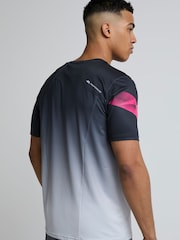 Monterrain Black Distance Ombre Knitted T-Shirt - Image 3 of 5