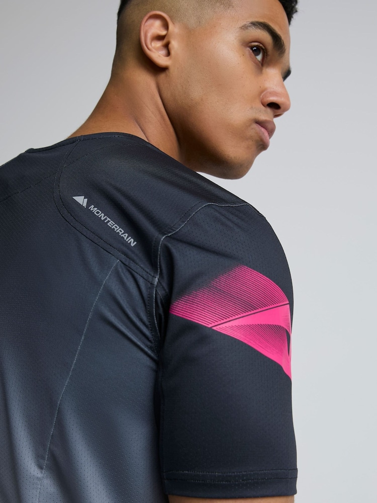 Monterrain Black Distance Ombre Knitted T-Shirt - Image 5 of 5