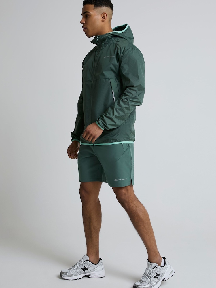 Monterrain Green Vapor Woven Running Shorts - Image 1 of 5