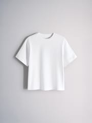 The Set 4 Pack Oversized Heavyweight Cotton Jersey Short Sleeve T-Shirts Green/Grey - Image 7 of 9