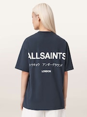 AllSaints Blue Underground Etta  T-Shirt - Image 3 of 8