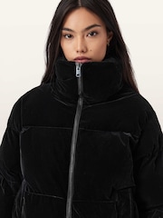 AllSaints Black Connie Puffer Coat - Image 4 of 6