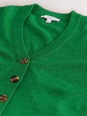 Bright Green Supersoft Mid Length V-Neck Cardigan - Image 8 of 9