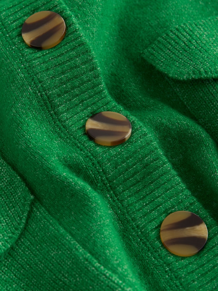 Bright Green Supersoft Mid Length V-Neck Cardigan - Image 9 of 9 Bright Green Supersoft Mid Length V-Neck Cardigan - Image 9 of 9