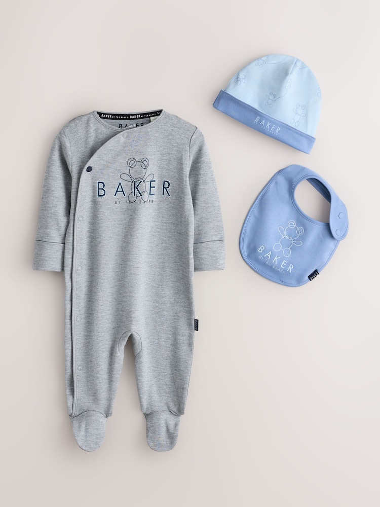 Baker by Ted Baker 5 Piece Sleepsuit, Bodysuit, Hat and Bib Set - Slika 2 od 19
