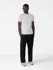 MAUVAIS Black Como Relaxed Fit Pleated Tailored Trousers - Image 2 of 4