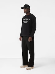 MAUVAIS Black Como Relaxed Fit Pleated Tailored Trousers - Image 3 of 4