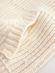 Ecru Knitted Zip Up Sleeveless Gilet With Pockets - Image 9 of 9