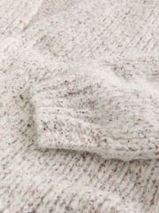 Neutral Neppy Soft Touch Chunky Knit Open Cardigan - Image 7 of 8